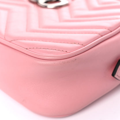 Gucci Calfskin Matelasse Small GG Marmont Chain Shoulder Bag Wild Rose 10 of 19