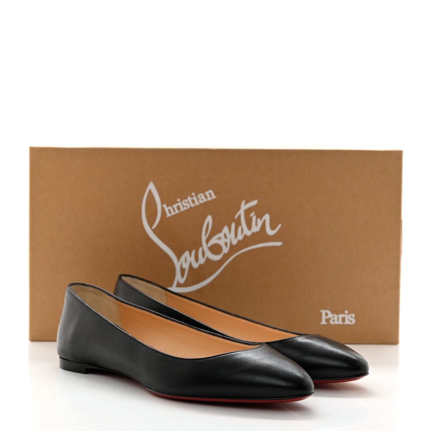 Shiny Nappa Eloise Flats 36 Black