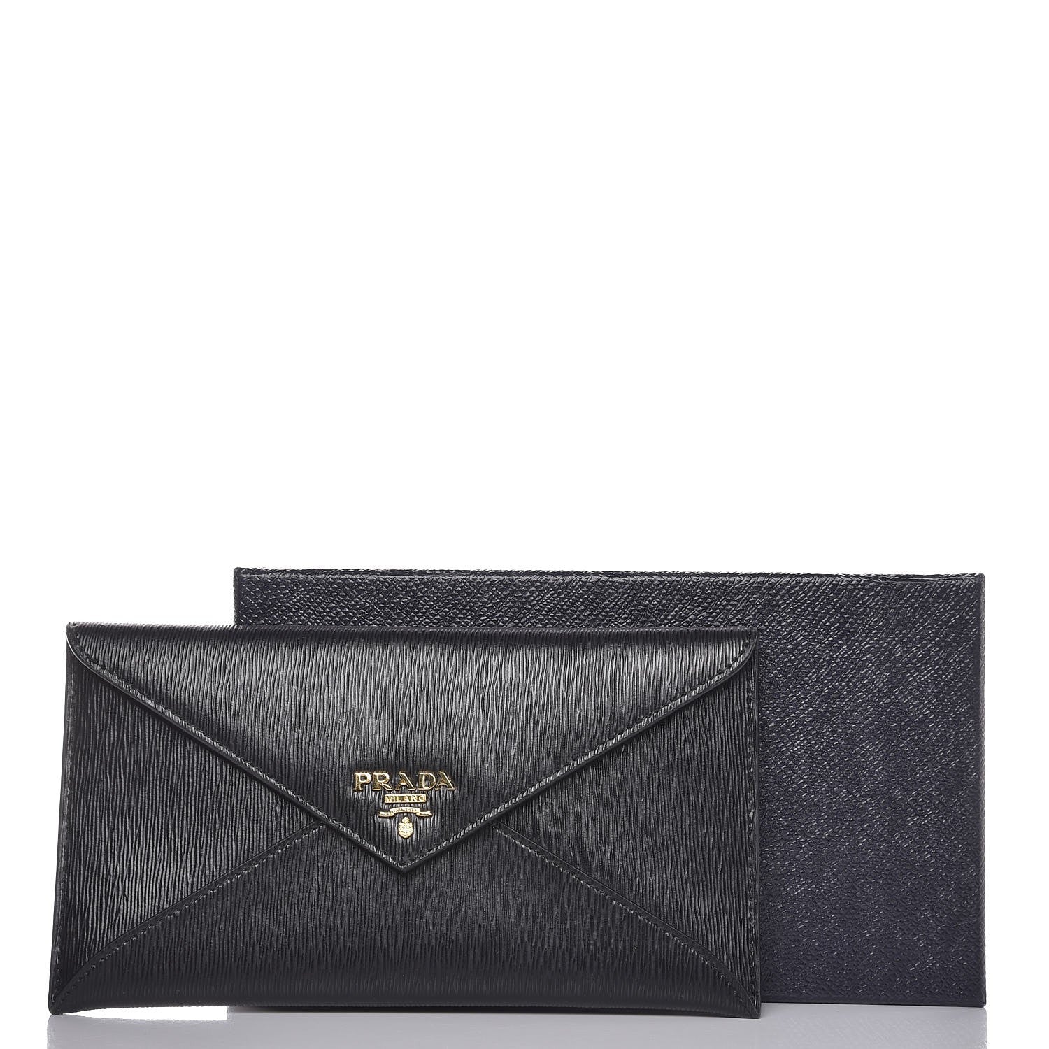 Prada Vitello Move Envelope Wallet Black 7 of 7