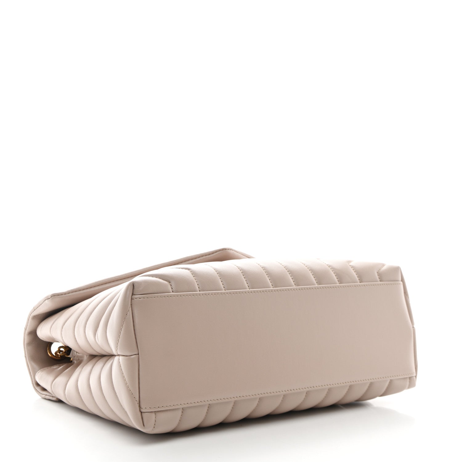 Saint Laurent Calfskin Y Quilted Monogram Medium Loulou Chain Satchel Light Natural 4 of 11