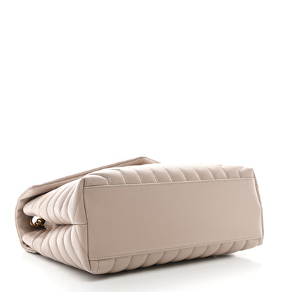Saint Laurent Calfskin Y Quilted Monogram Medium Loulou Chain Satchel Light Natural 4 of 11