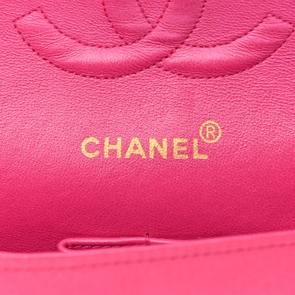 Chanel Satin Quilted Medium Double Flap Fuchsia 6 of 24