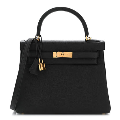 Hermes Togo Kelly Retourne 28 Black 1 of 10