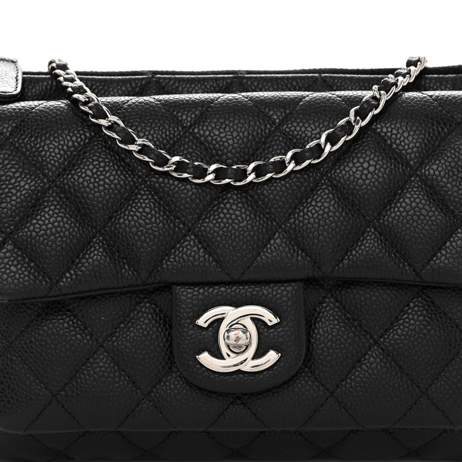 Chanel Iridescent Caviar Quilted Daily Zip Crossbody Bag Black 9 of 12