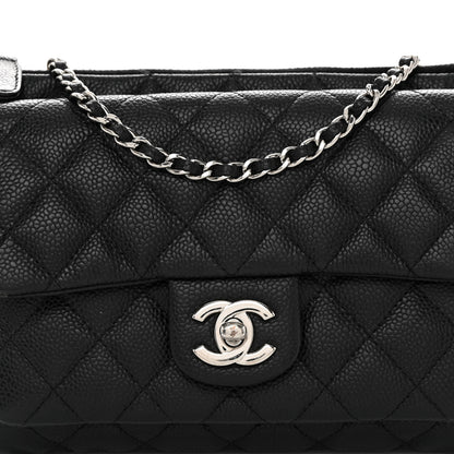 Chanel Iridescent Caviar Quilted Daily Zip Crossbody Bag Black 9 of 12