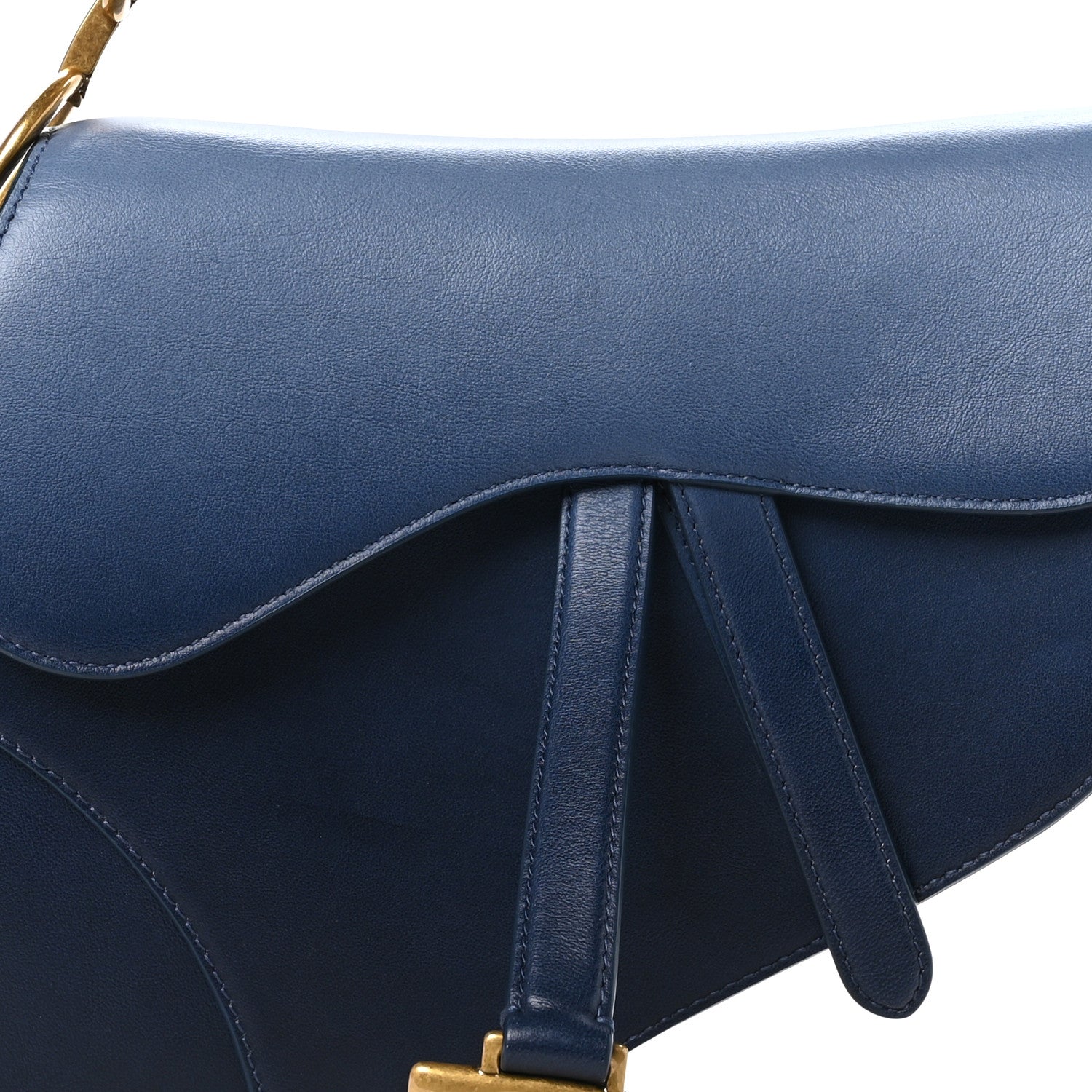 Christian Dior Calfskin Gradient Saddle Bag Indigo Blue 8 of 11