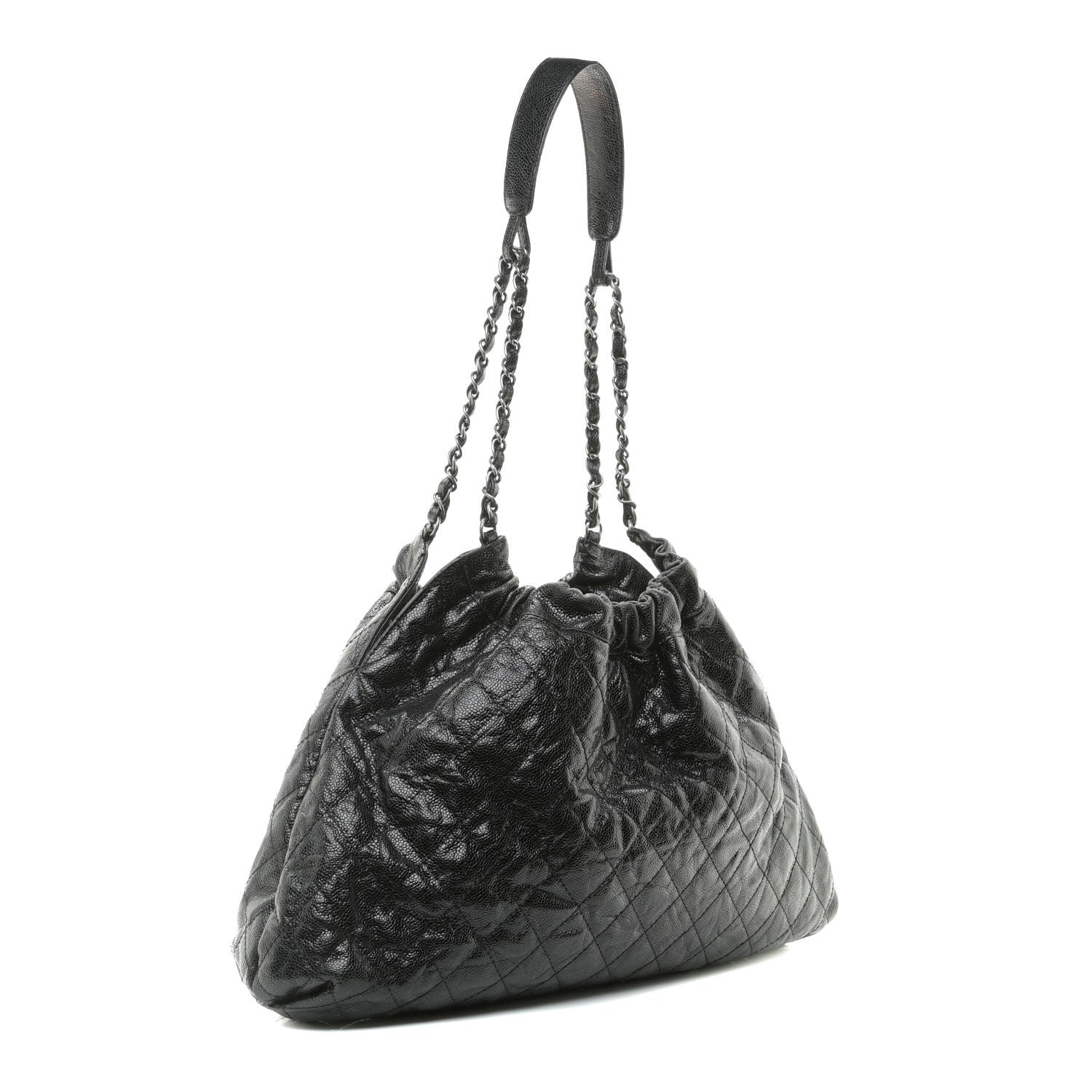 Chanel Caviar Quilted Medium Elastic Shopping Tote Black 2 of 12