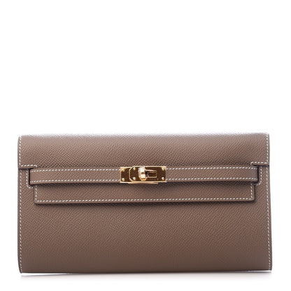 Hermes Epsom Kelly Wallet To Go Etoupe 1 of 7