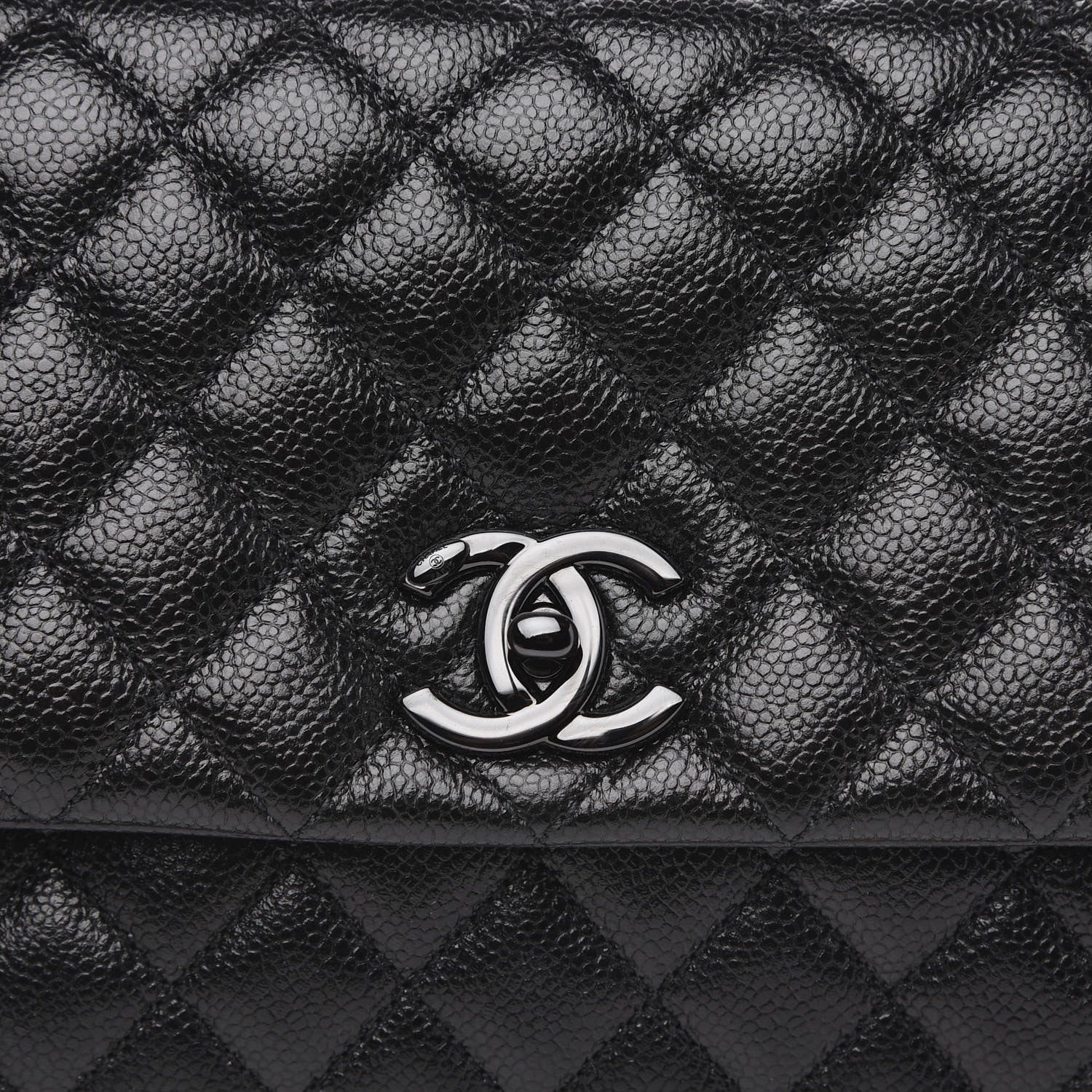 Chanel Caviar Quilted Small Coco Handle Flap So Black 7 of 10