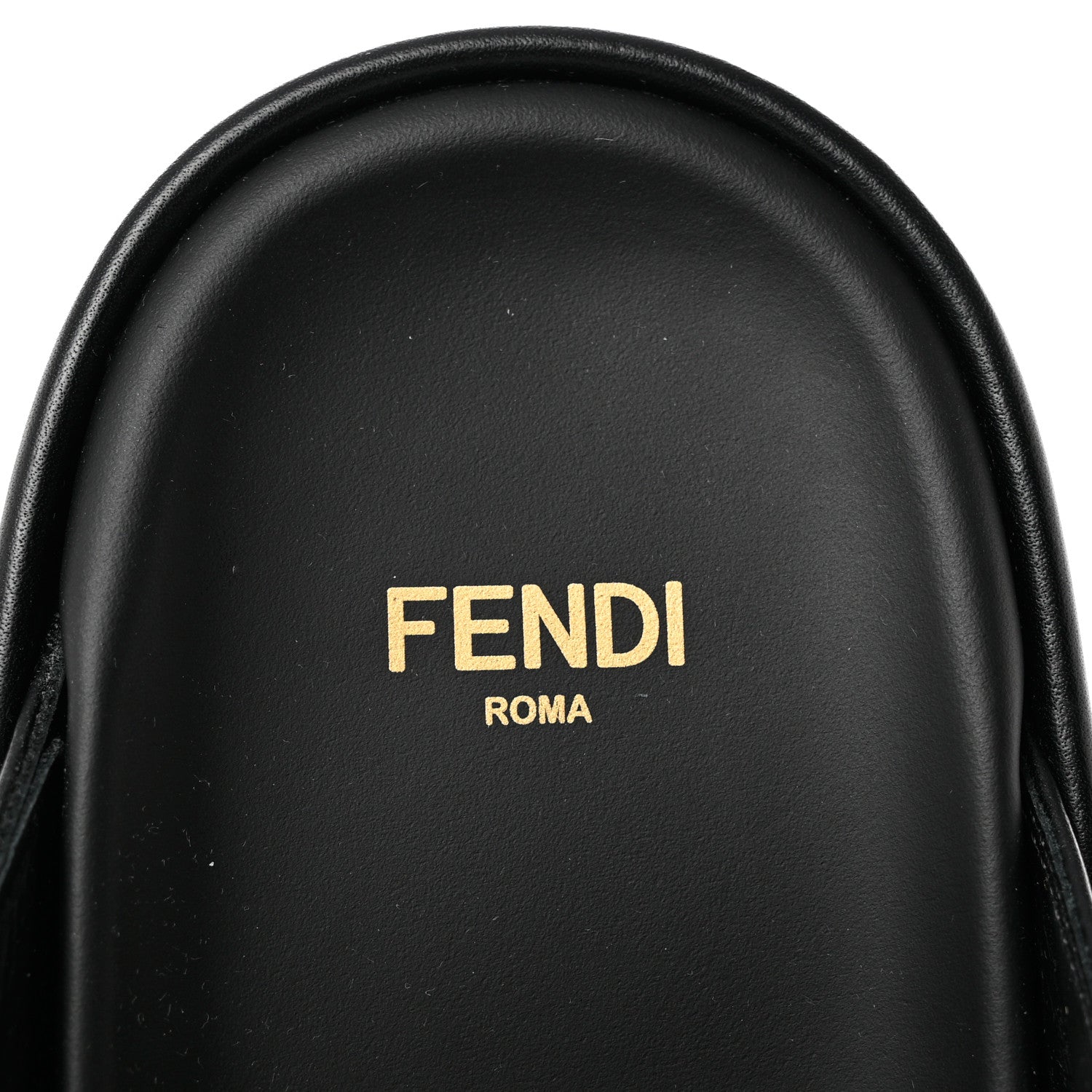 Fendi Vitello Womens Fendigraphy Slide Sandals 37.5 Black 7 of 9