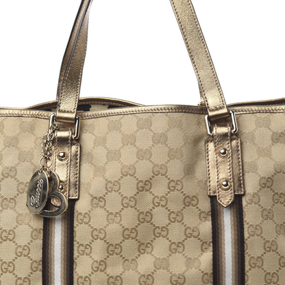 Gucci Monogram Large Jolicoeur Tote Gold 9 of 9