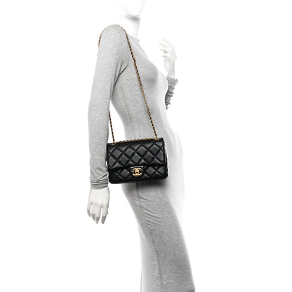 Chanel Lambskin Quilted Mini Flap Black 2 of 10
