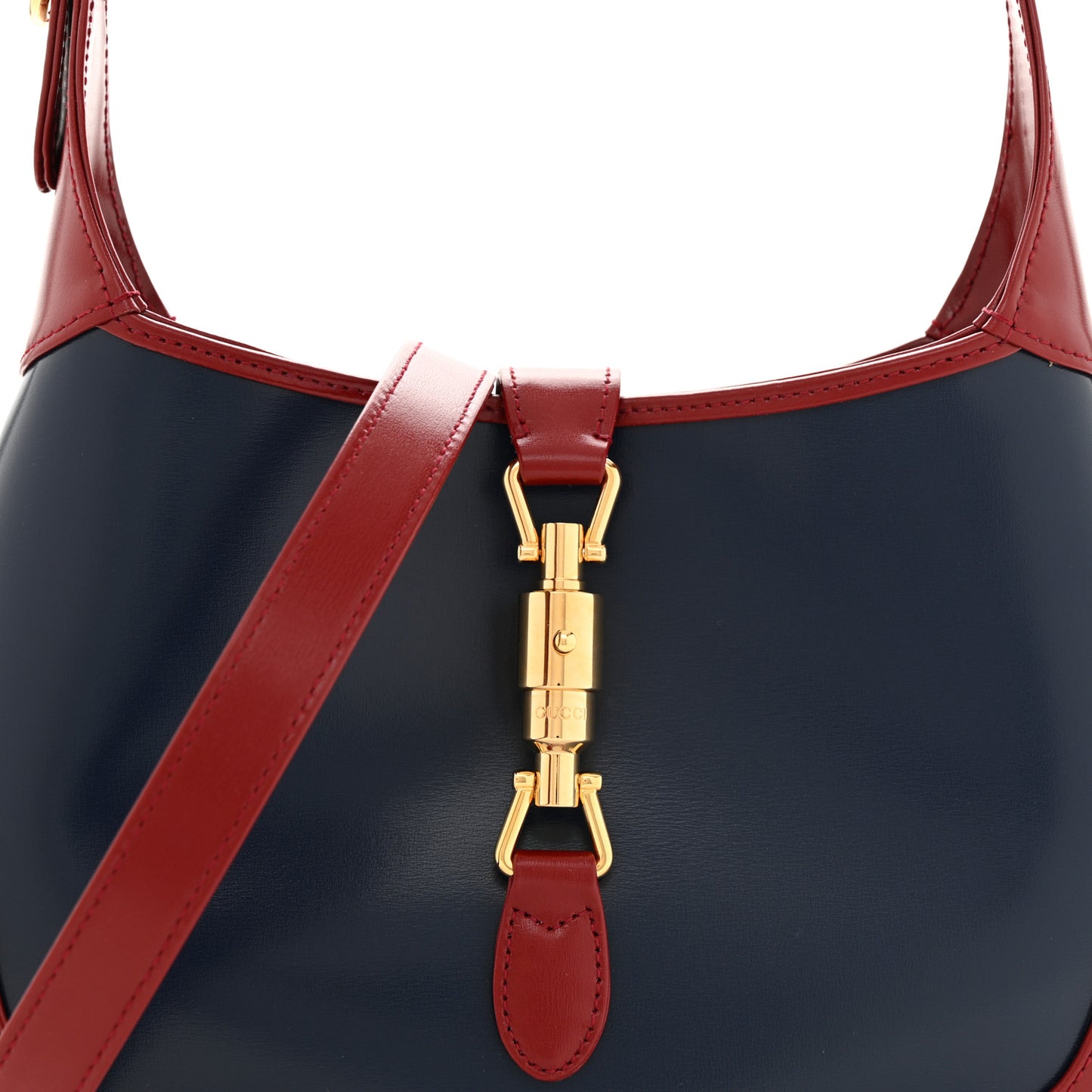 Boarded Dyana Lux Calfskin Bi-Color Small Jackie 1961 Hobo Blue Agata New Cherry Red