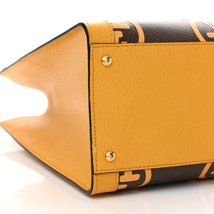 Gucci X ADIDAS Textured Dollar Calfskin Jumbo GG Textured Web Trefoil Logo Medium Diana Tote Bag Crop Black 9 of 12