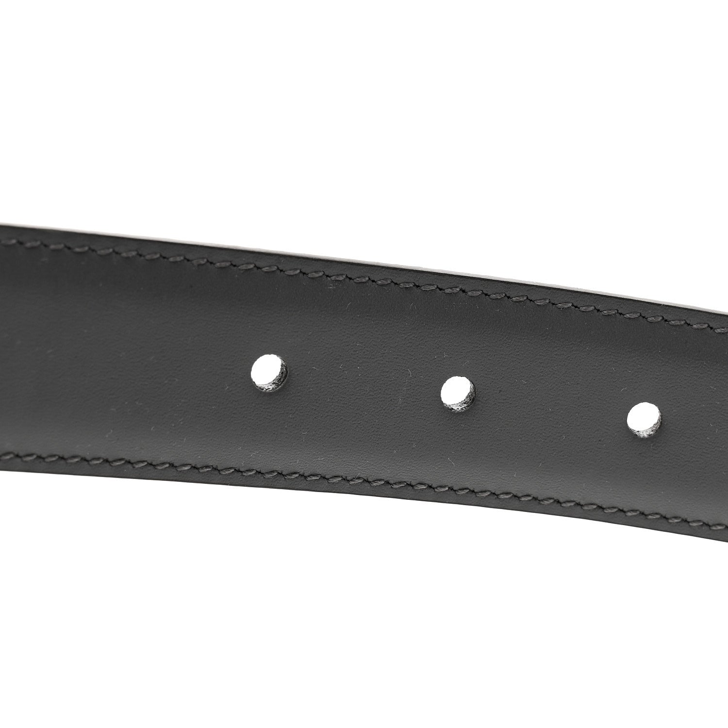 Gucci Selleria Calfskin GG Supreme Monogram Reversible Belt 80 32 Graphite Grey Black 5 of 5