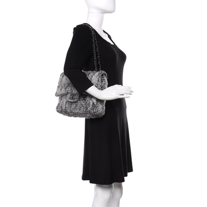 Chanel Mohair Quilted Day Flap Grey 2 of 10