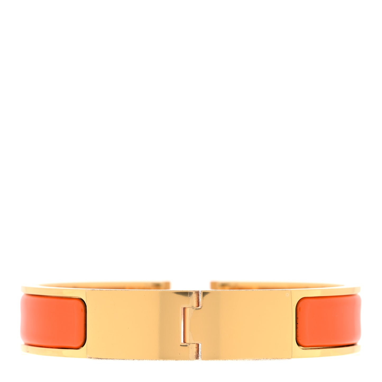 Enamel Narrow Clic Clac H Bracelet PM Orange