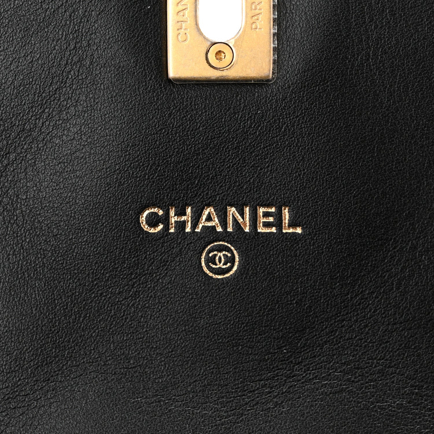 Chanel Calfskin Quilted Coco Mail Clutch With Chain Black 6 of 12