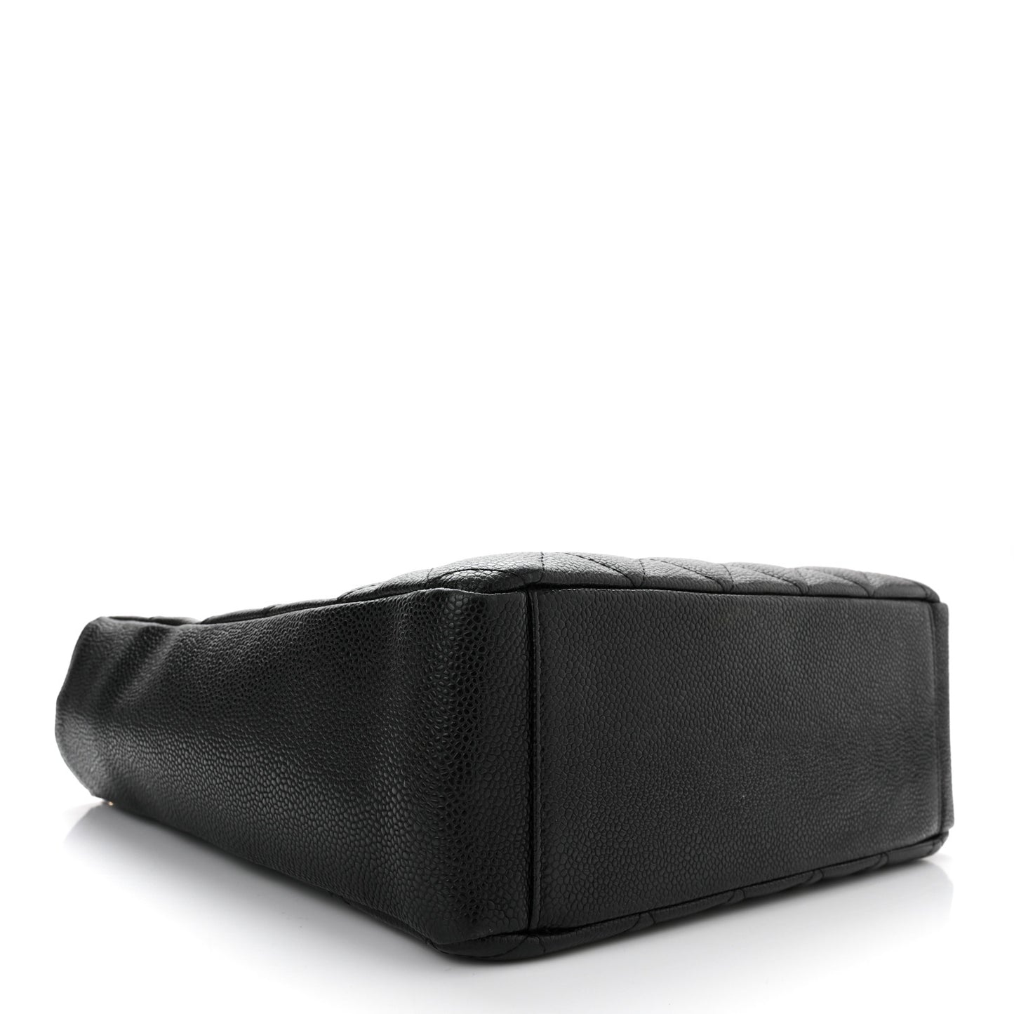 Caviar Quilted Petit Shopping Tote PST Black