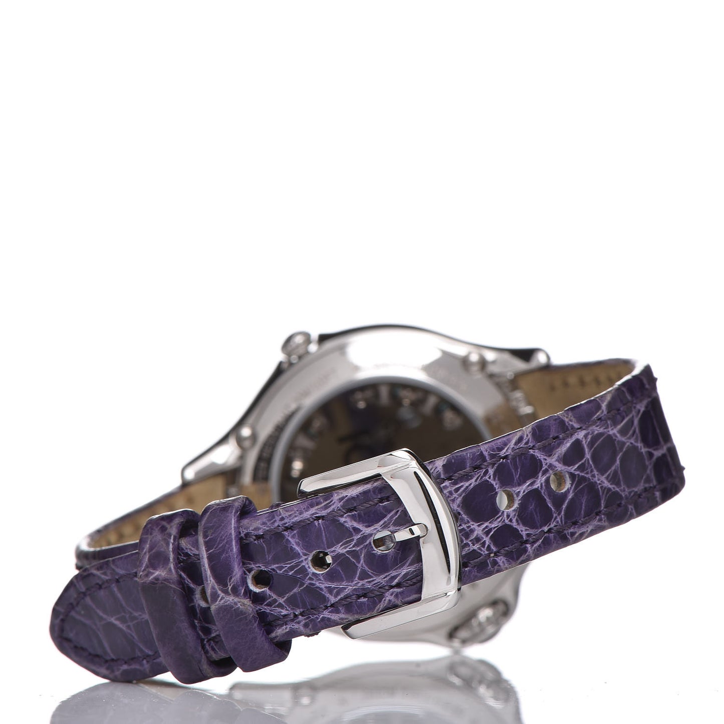 Stainless Steel Alligator Diamond Topaz 33mm Crazy Carats Rotating Gem Quartz Watch