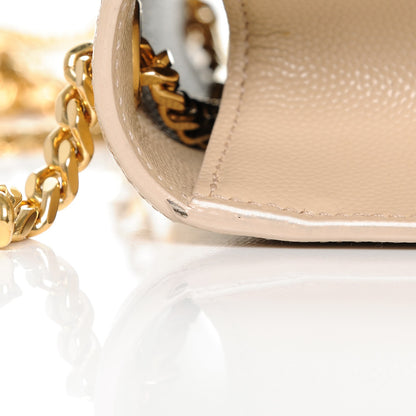 Saint Laurent Grain De Poudre Small Monogram Kate Satchel Nude Powder 8 of 9