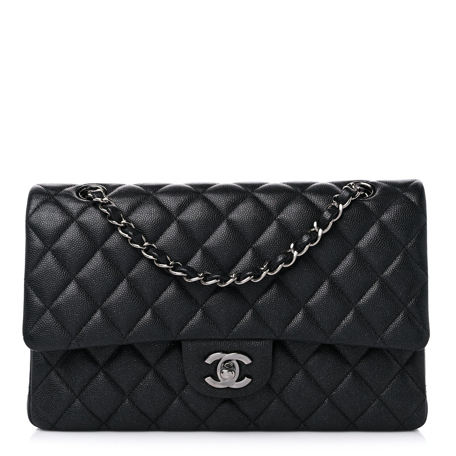 Chanel Iridescent Caviar Quilted Medium Double Flap Black 1 of 10