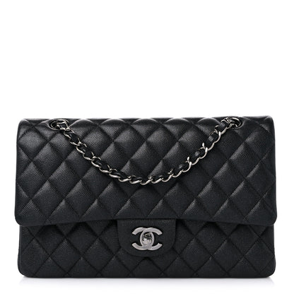 Chanel Iridescent Caviar Quilted Medium Double Flap Black 1 of 10