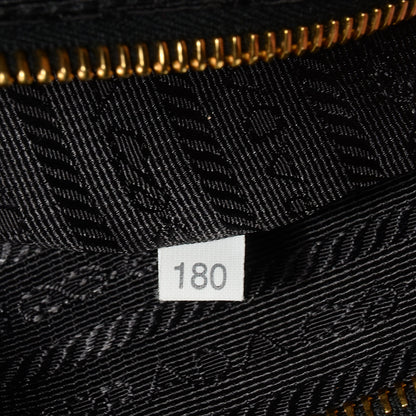 Prada Nylon Chevron Quilted Dome Satchel Black 8 of 9