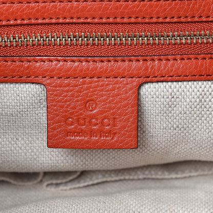 Gucci Pebbled Calfskin Medium Soho Chain Hobo Sun Orange 6 of 9