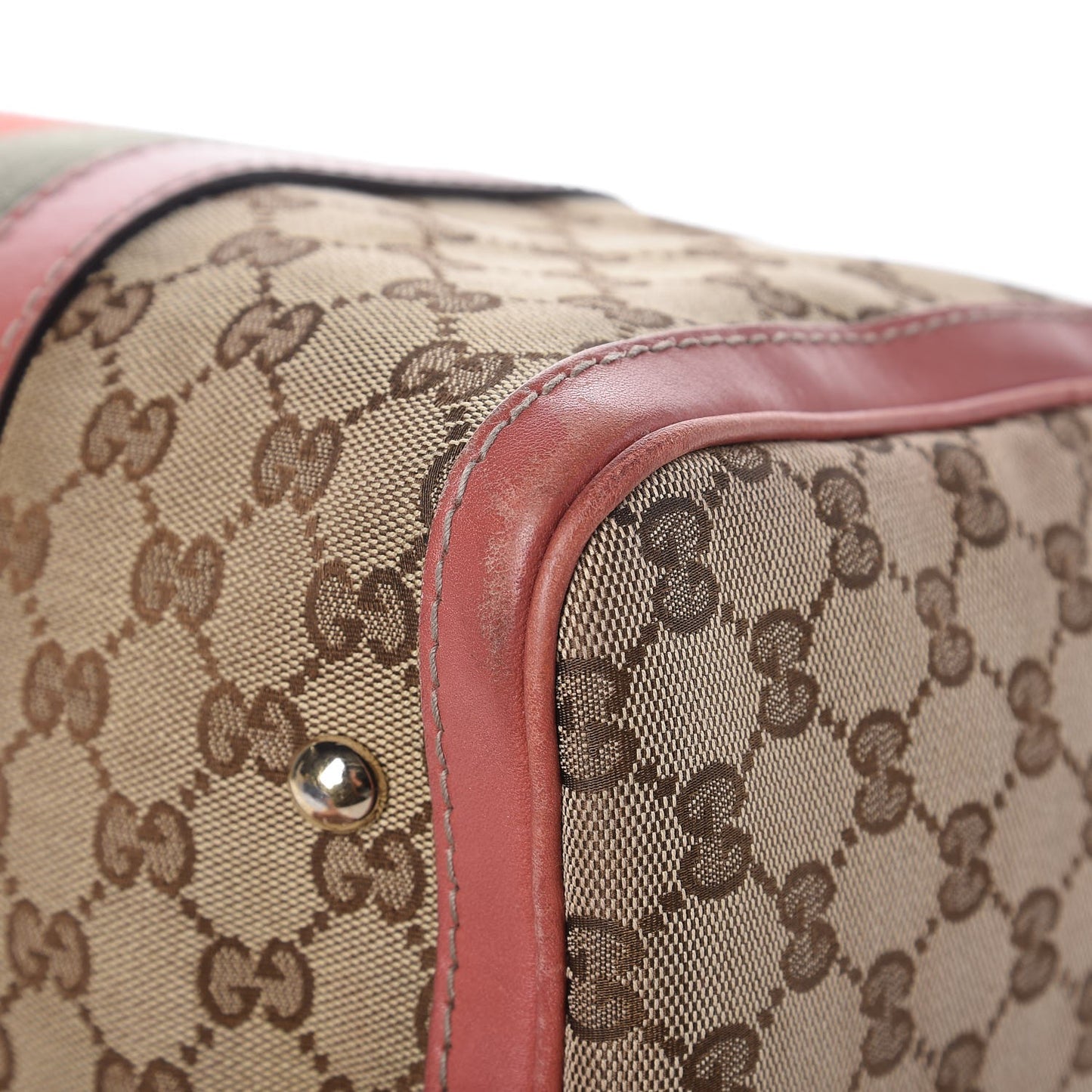 Monogram Vintage Web Medium Boston Pink