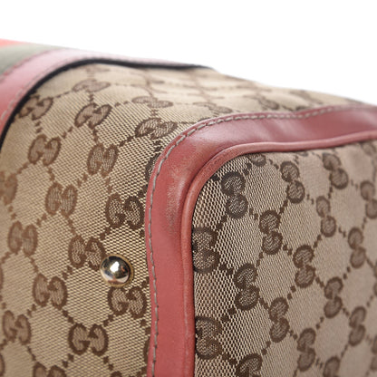 Gucci Monogram Vintage Web Medium Boston Pink 11 of 15