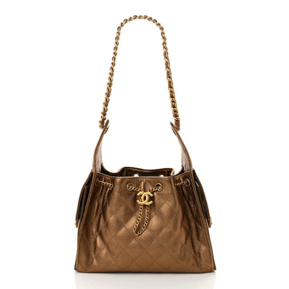 Chanel Metallic Caviar Quilted Small Chanel 25 Handbag Bronze 1 of 10