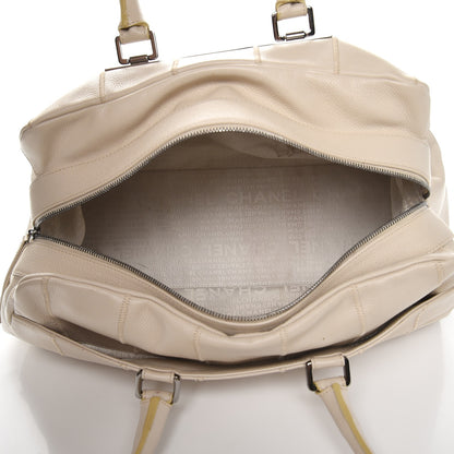 Chanel Caviar Square Stitched Large Tote Beige 6 of 26