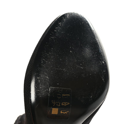 Louis Vuitton Monogram Stretch Fabric Silhouette Ankle Boots 39 Black 7 of 8