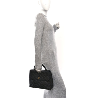 Chanel Caviar Quilted Jumbo Kelly Flap Black 2 of 11