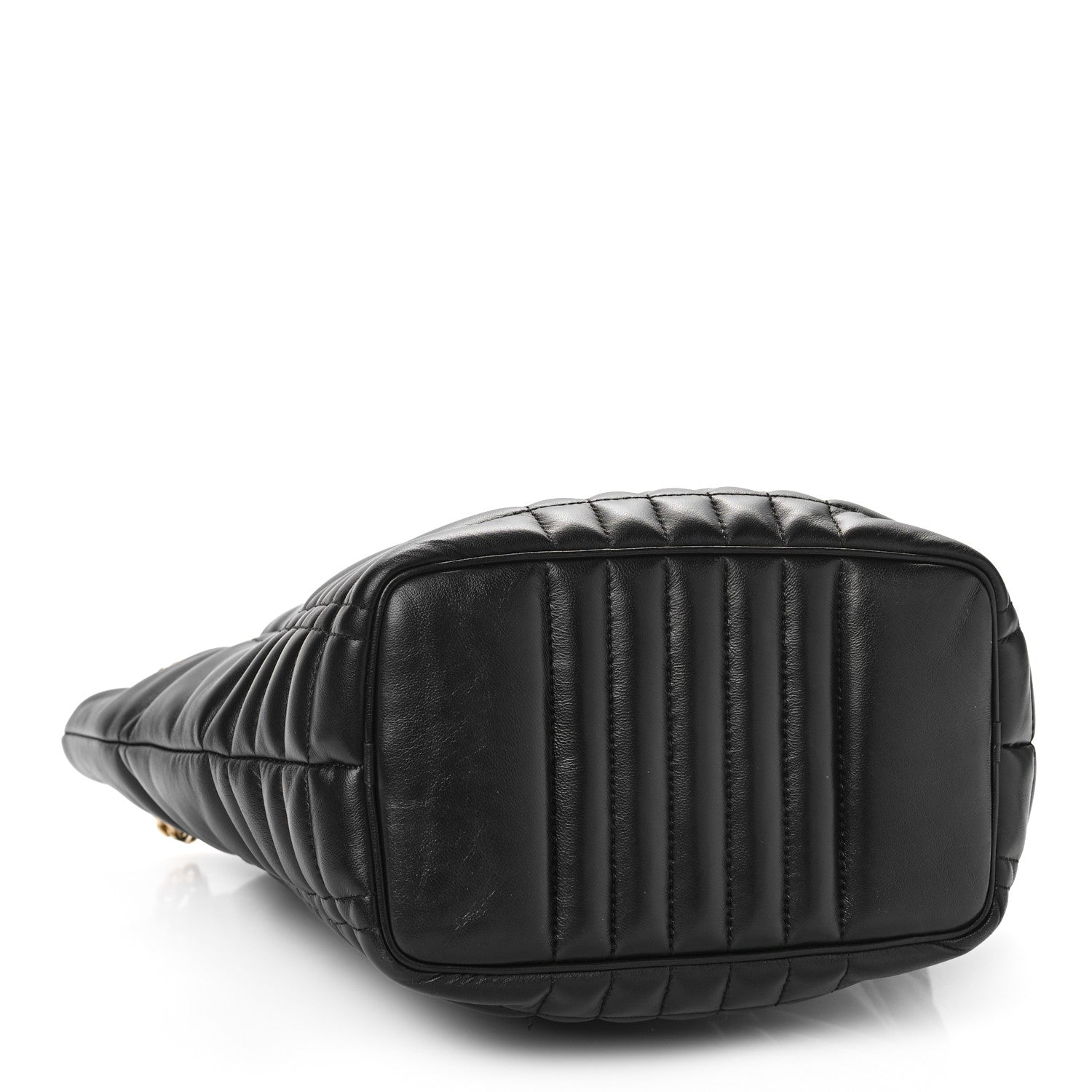 Burberry Lambskin Quilted Medium Lola Bucket Bag Black 4 of 8