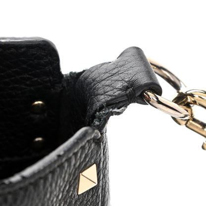 Valentino Garavani Pebbled Calfskin Mini Rockstud Flip-Lock Messenger Bag Black 11 of 14