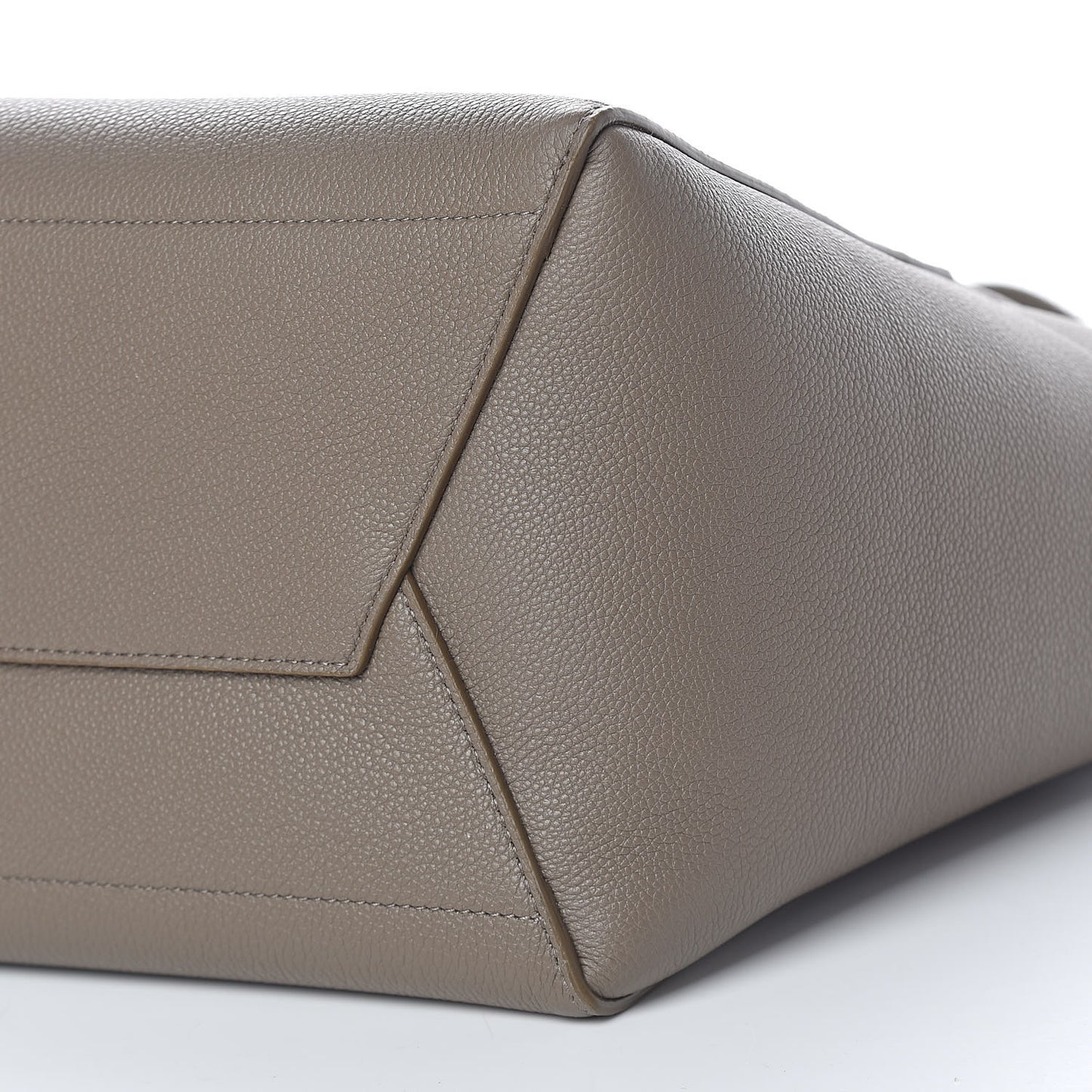 Soft Grained Calfskin Sangle Bucket Bag Taupe