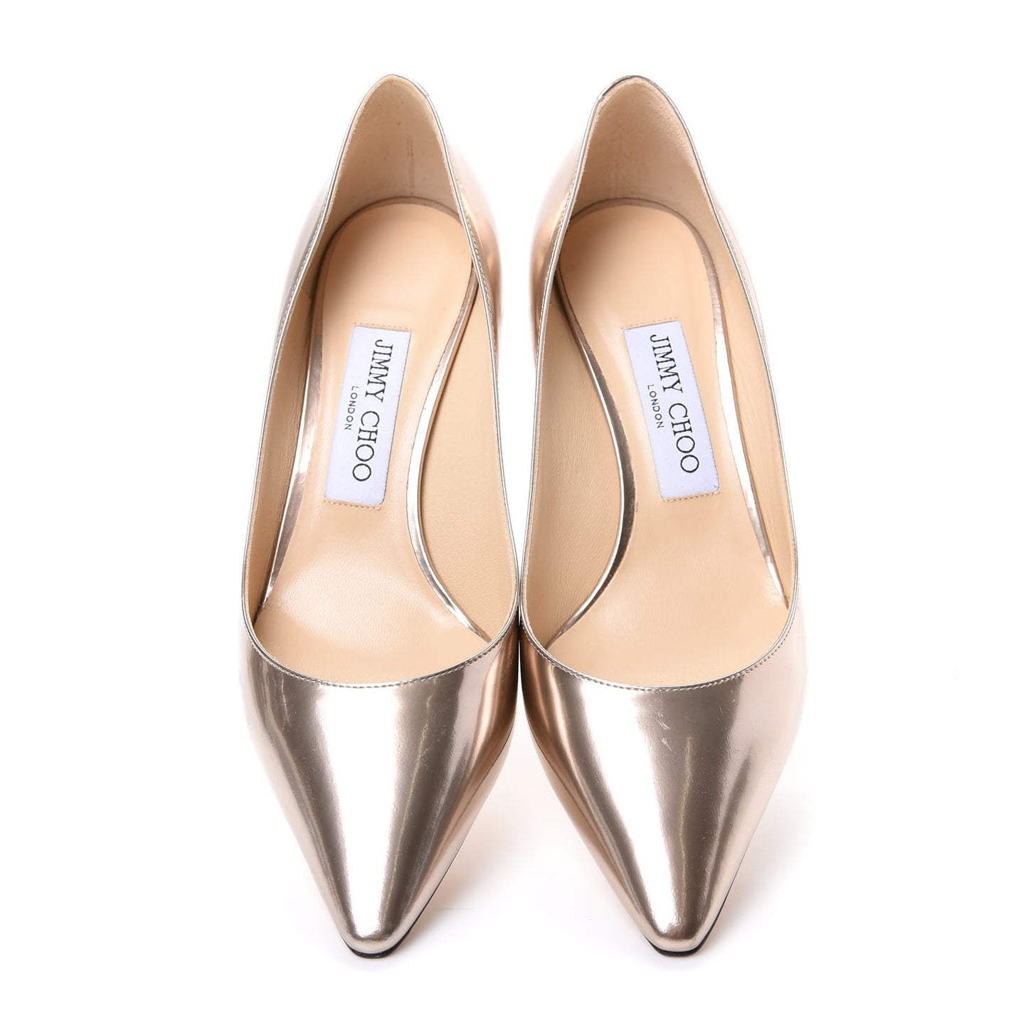 Metallic Mirror Calfskin Romy 60 Pumps 37 Gold