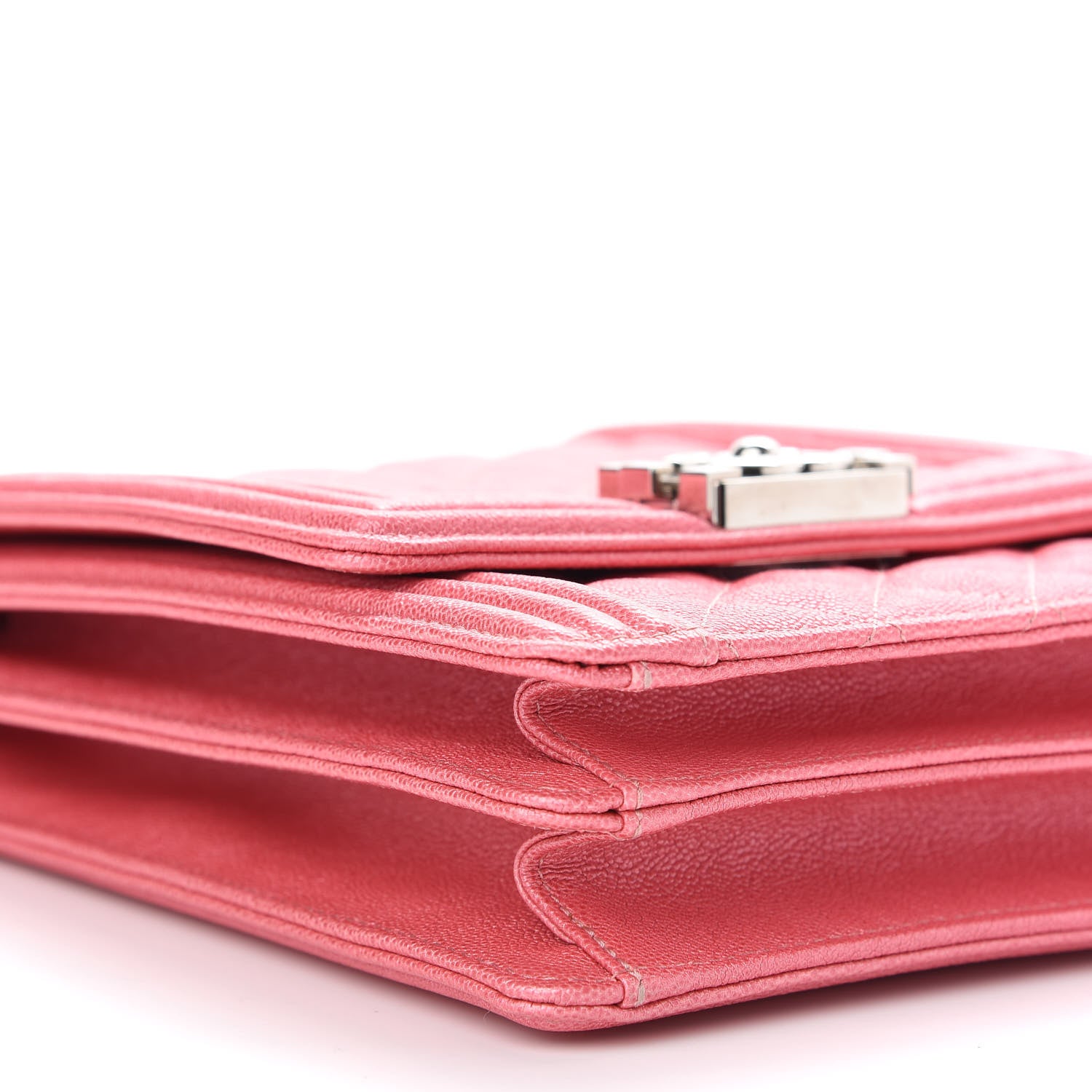 Chanel Caviar Quilted North South Boy Flap Pink 7 of 8