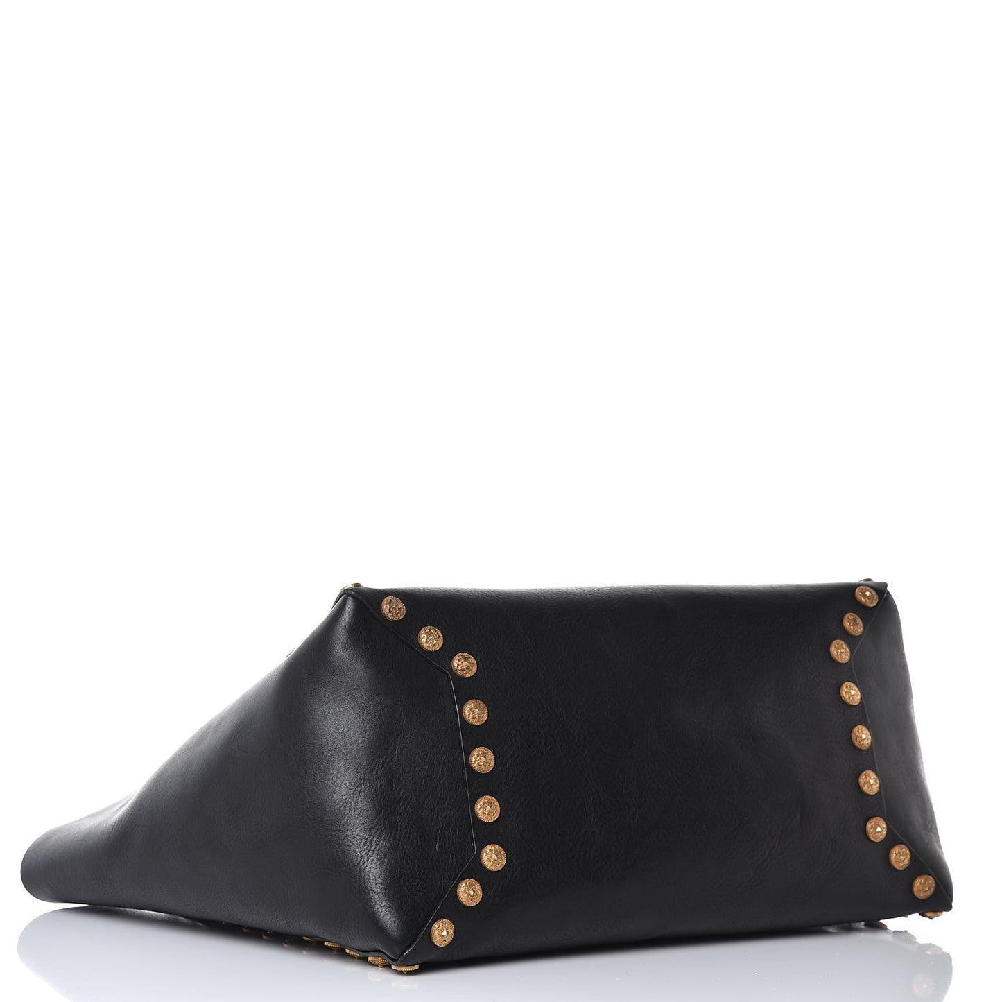 Emboosed Calfskin Studded Gryphon Zodiac Tote Black