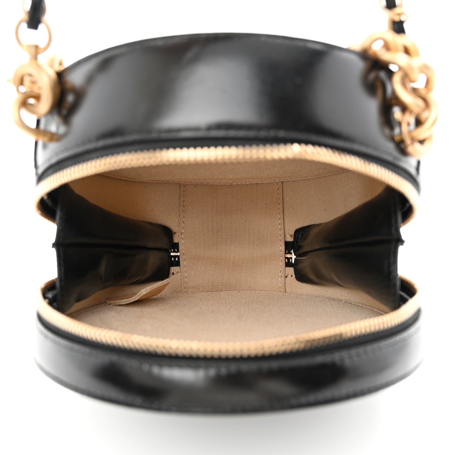 Chanel Glazed Calfskin Round As Earth Evening Bag Black 5 of 12