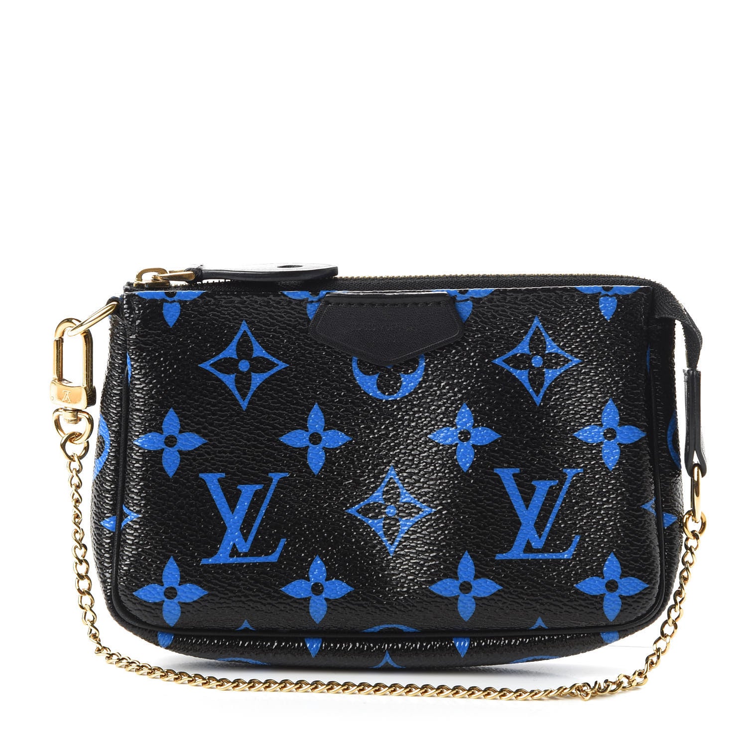 Louis Vuitton Colored Monogram Mini Pochette Accessories Blue Black 1 of 9