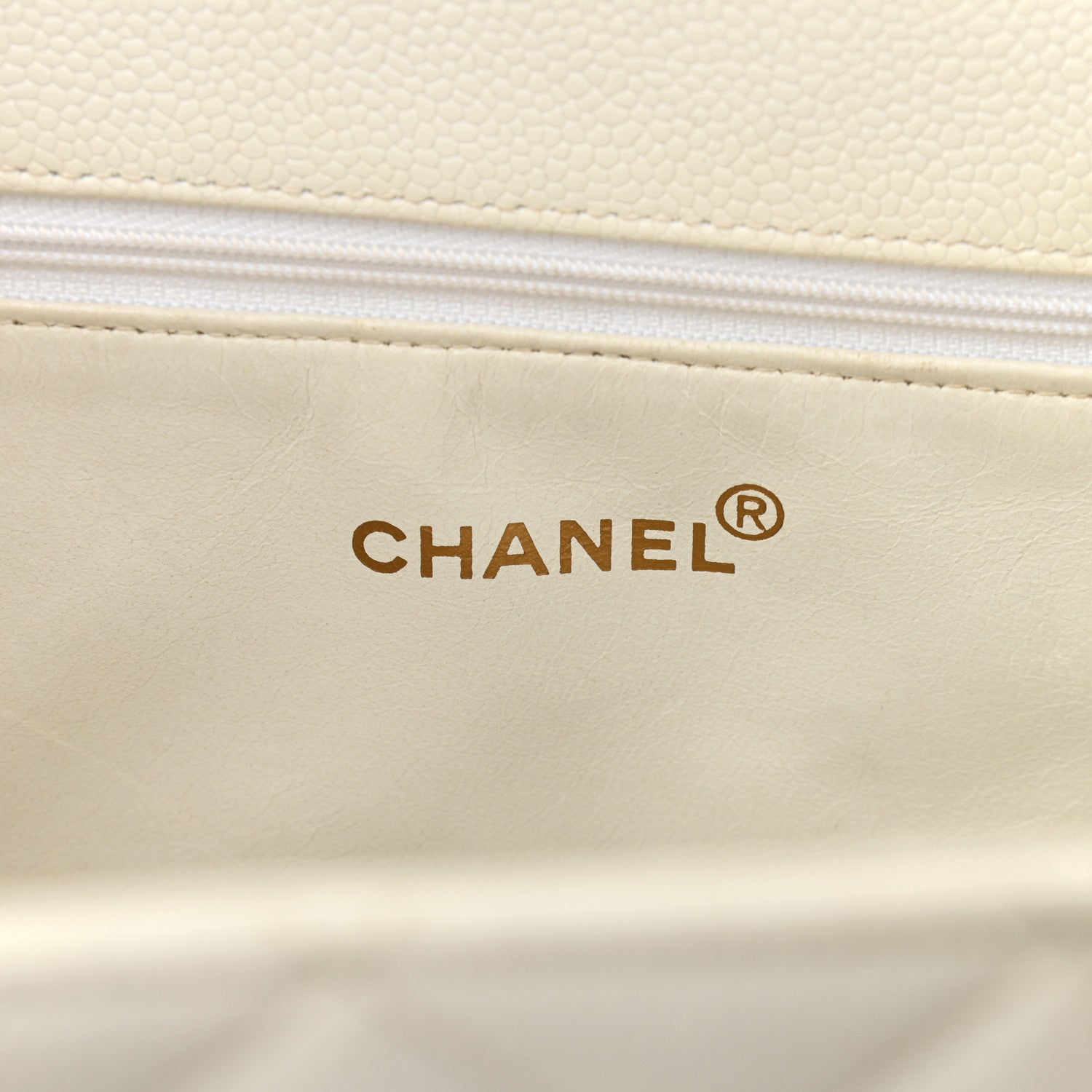 Chanel Caviar Quilted CC Tote White 6 of 17