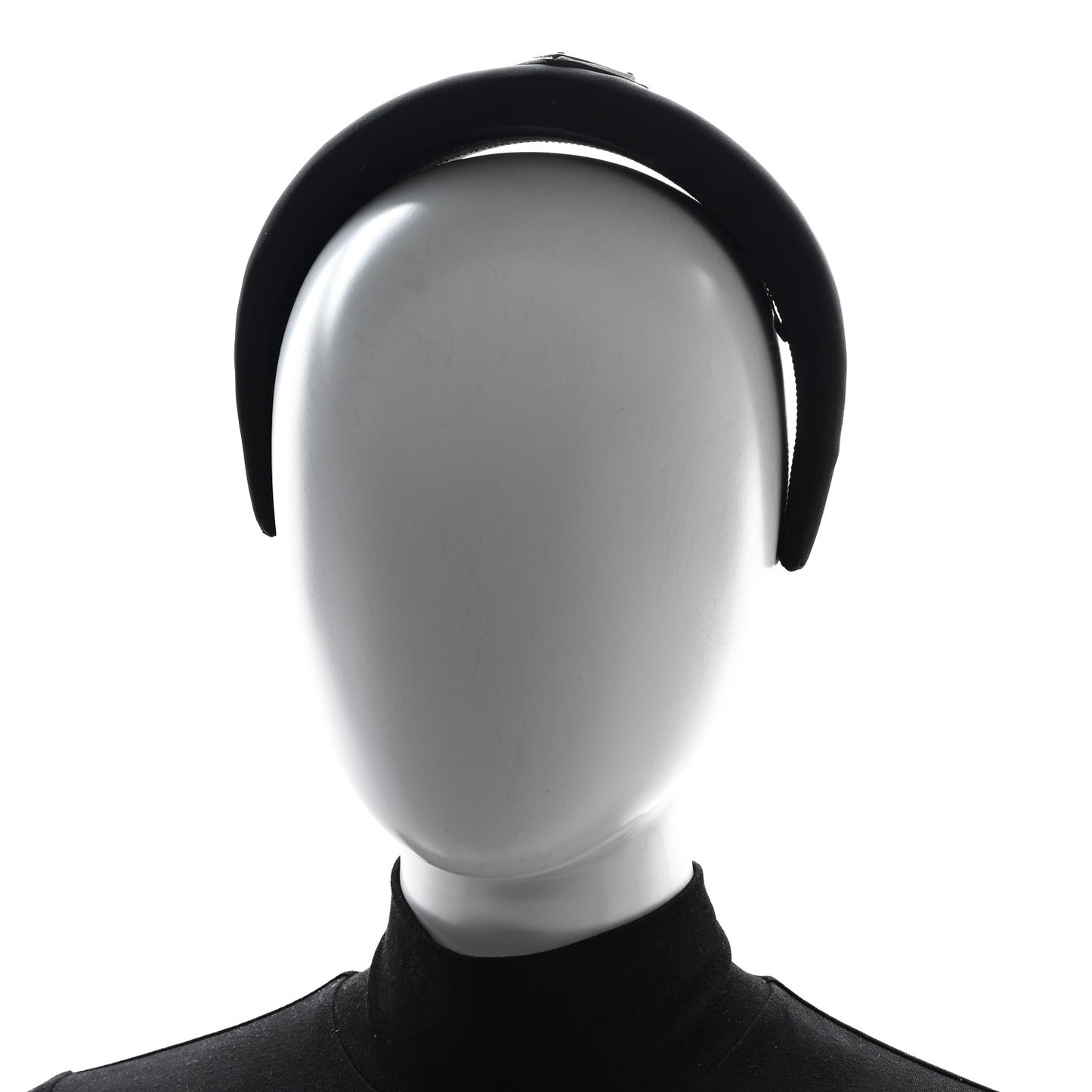 Re-Nylon Metal Triangle Logo Headband Black