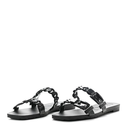 Gucci Rubber Womens Slide Sandals 37 Black 3 of 9