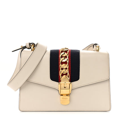 Gucci Calfskin Small Sylvie Shoulder Bag Off White 1 of 13