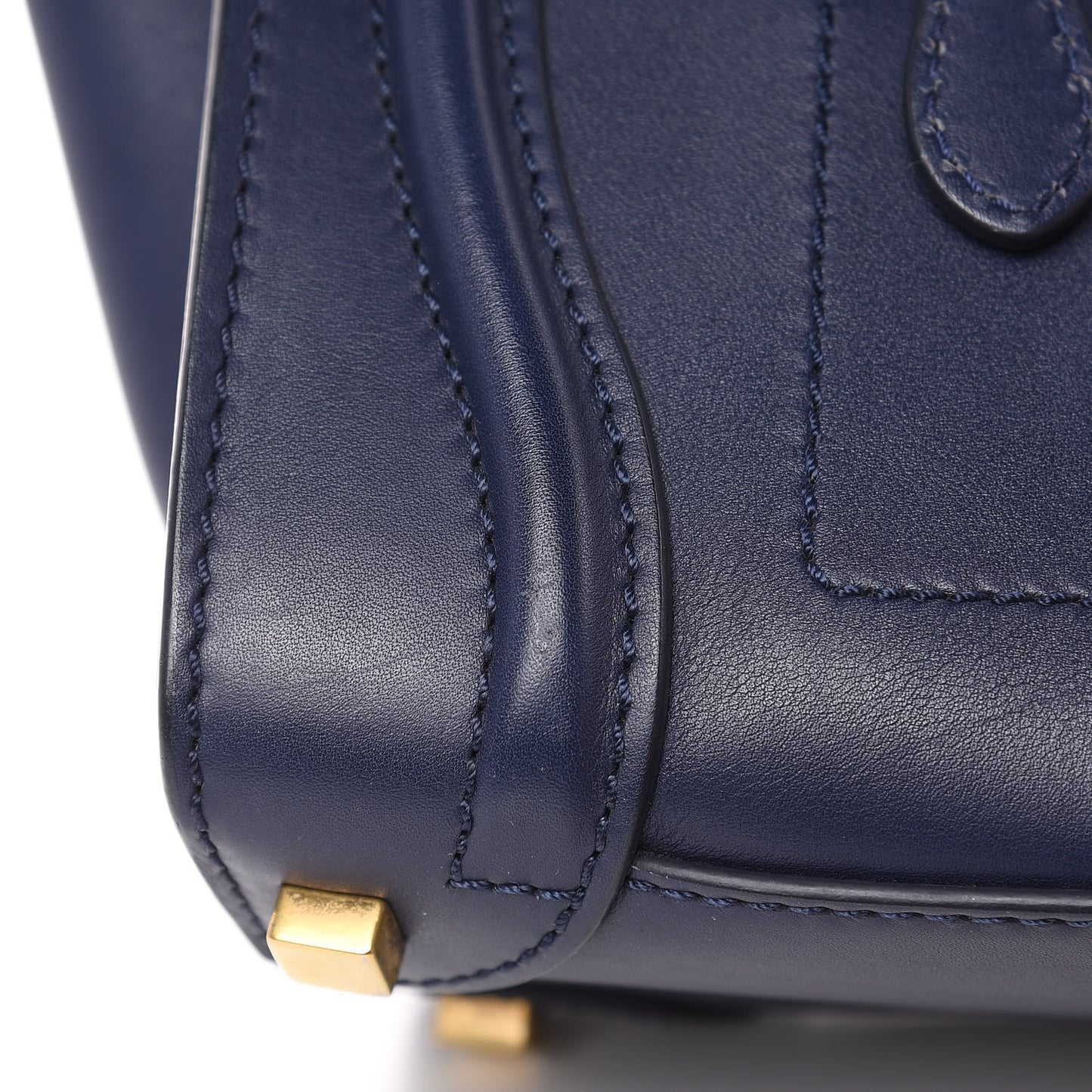 Smooth Calfskin Micro Luggage Navy Blue