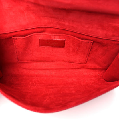 Saint Laurent Calfskin Classic Y Ligne Clutch Red 5 of 10