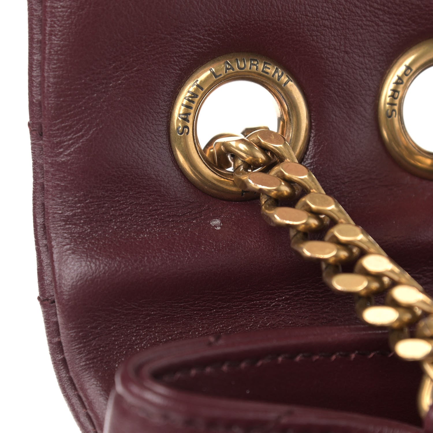 Saint Laurent Calfskin Y Quilted Monogram Medium Loulou Chain Satchel Palissandre 15 of 15